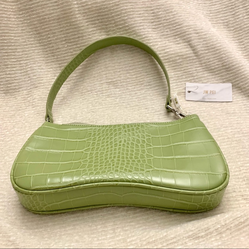 Eva shoulder bag - Sage Green Croc